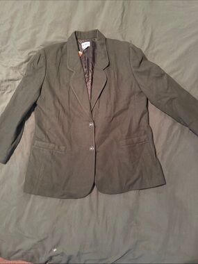 Koret Dark Olive Single-Breasted Women's Blazer
